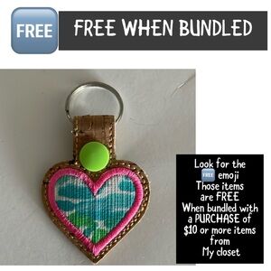 🆓 FREE When Bundled Etsy-Handmade Heart Shaped Keychain